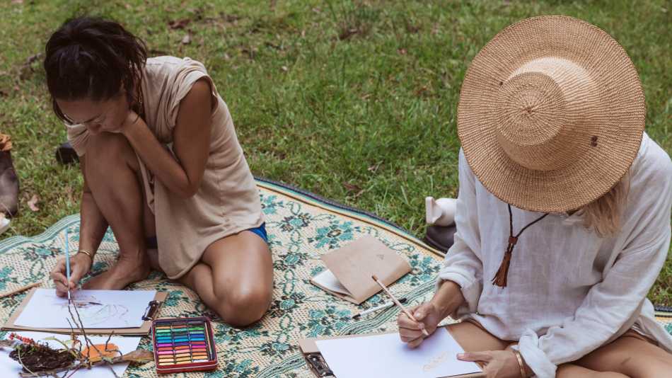 Unwind at camp each afternoon with art supplies provided