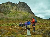Pausing for interpretation from our guide on the Overland Track -  Photo: Ashton Sayer
