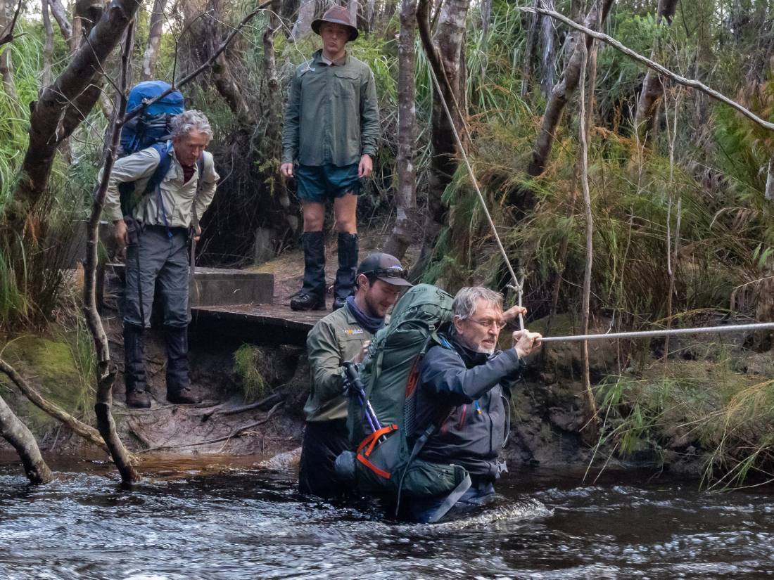 Expect river crossings when trekking Tasmania's South Coast Track |  <i>John Dalton</i>