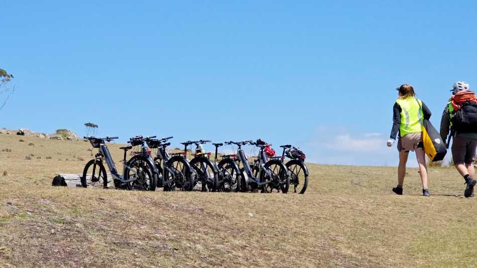 Cycling on Maris Island, Tasmania