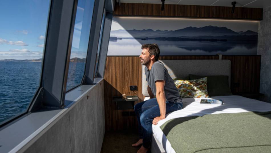 Each cabin on expedition vessel Odalisque feature large picture frame windows