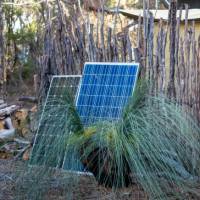 Camp toilets with Solar panels |  <i>Matt Griffs</i>