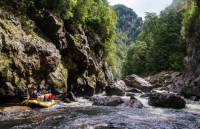 Rafting through the World Heritage wilderness along the Franklin River |  <i>Justin Walker/Outside Media</i>