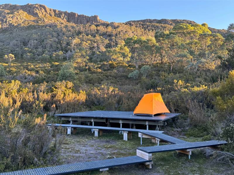 Wild Dog Creek basecamp in the Walls of Jerusalem