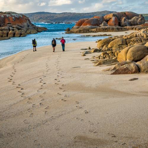 Hiking the stunning Flinders Island coastline