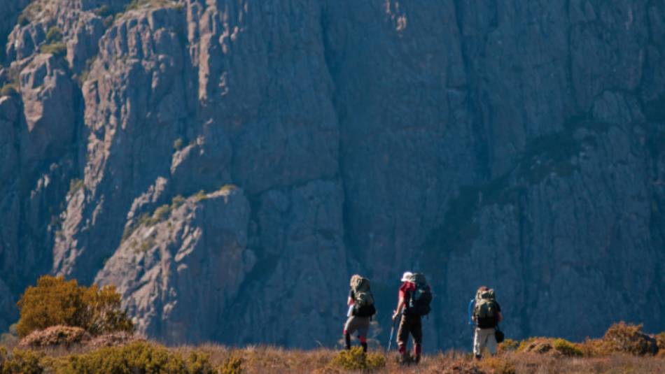 Trekkers in the Walls of Jerusalem National Park walking towards Mt Jerusalem | Don Fuchs
