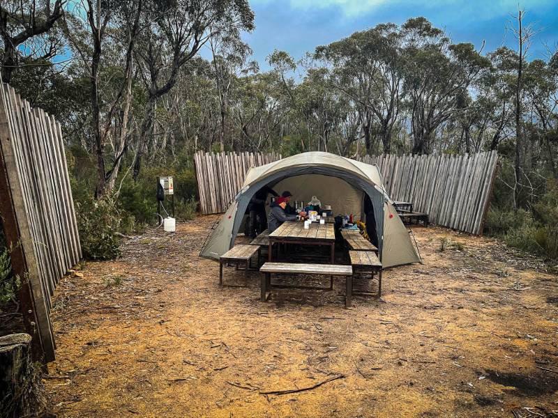 Even on expeditions we have weather protection
