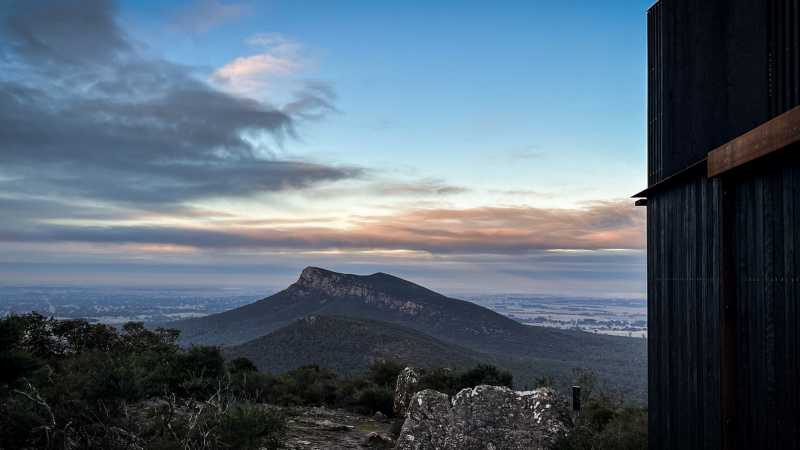 Watching the sunset over one of the Grampians many peaks