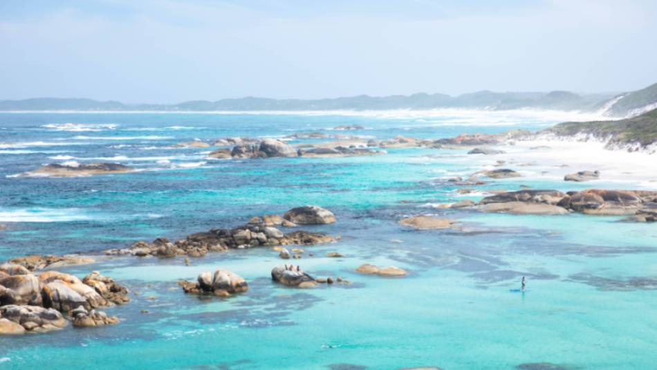 Enjoy a drip in the crystal clear waters of Greens Pool in William Bay National Park | Tourism Western Australia