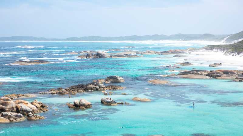Enjoy a drip in the crystal clear waters of Greens Pool in William Bay National Park - Best of the Cape to Cape and Bibbulmun Track, Australia