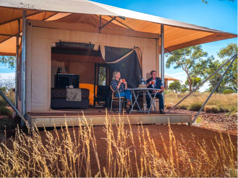 The experience of camping with the comfort of home - Karijini Eco Retreat | Tourism Western Australia