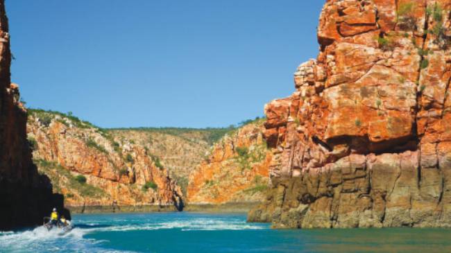 Gap with horizontal waterfall, Talbot Bay, near Buccaneer Archipelago | Peter Walton