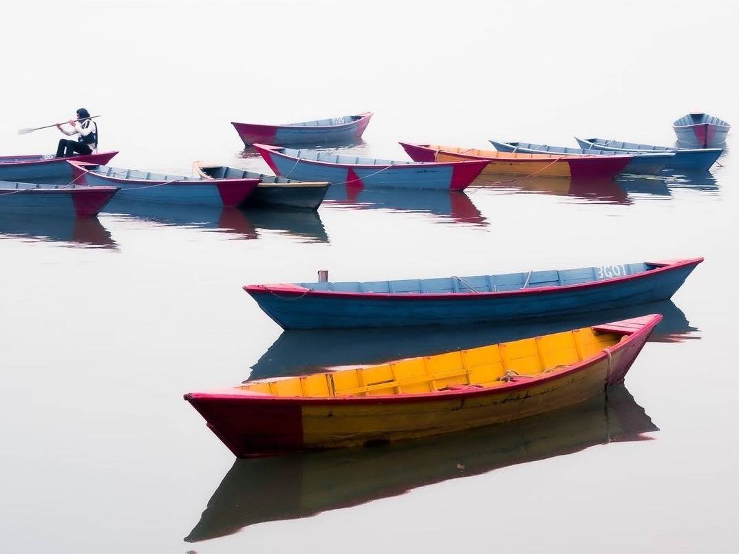 Boats on Phewa Lake, Pokhara |  <i>Patrick OShea</i>