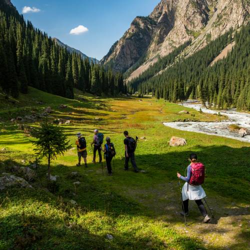 Hiking in the Tan Shan Mountains of Kyrgyzstan