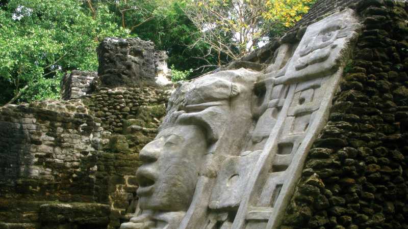 Mayan ruins of Lamanai in Belize