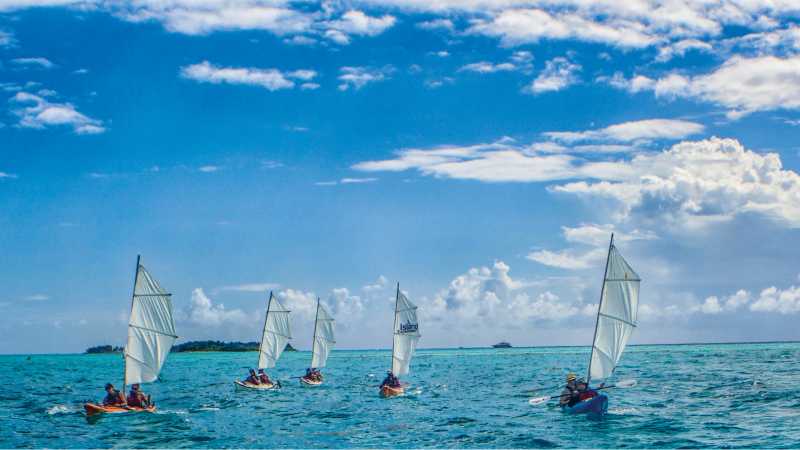 Sailing the crystal blue waters of Lighthouse Reef