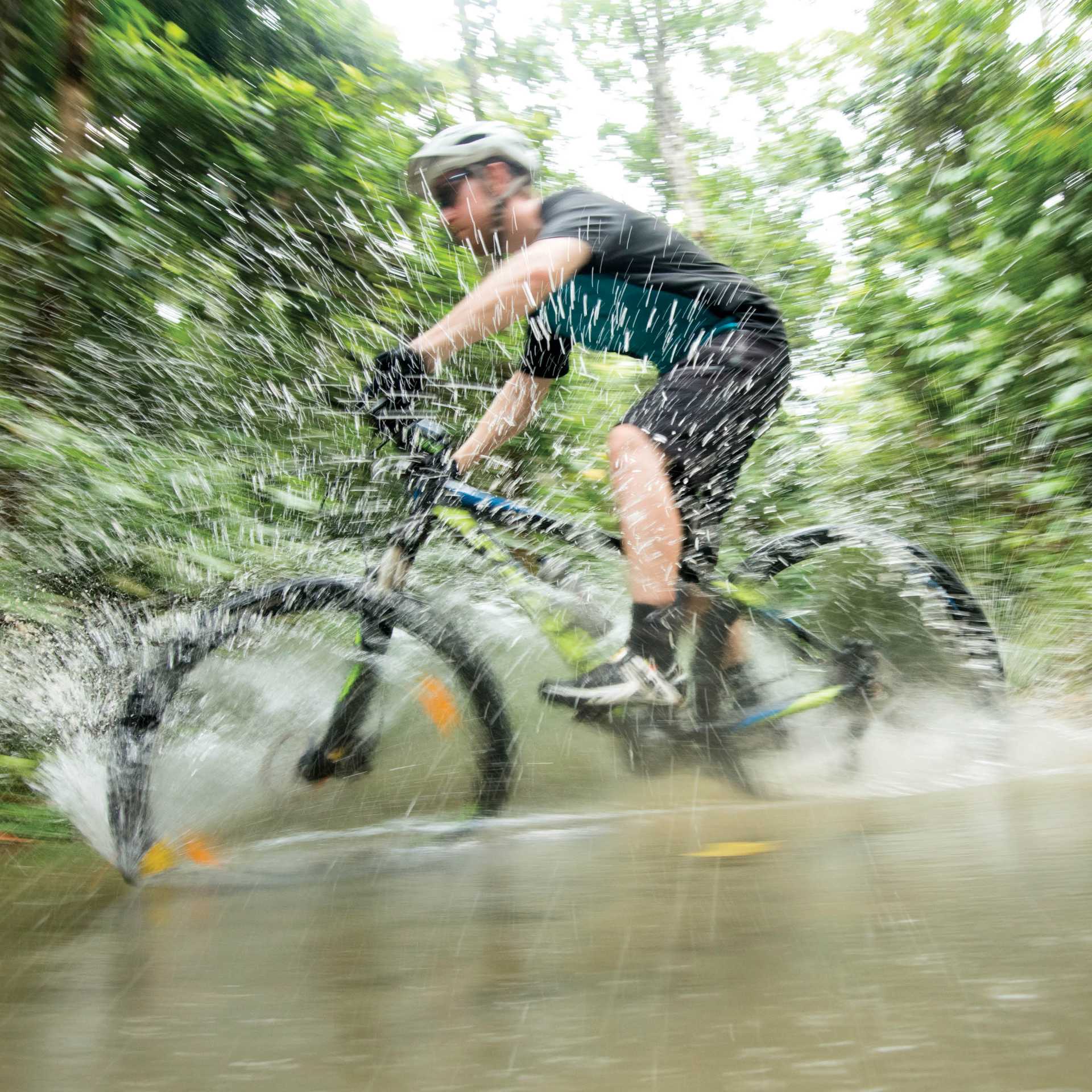 Action shot as we cycle Costa Rica wilderness | Mark Watson