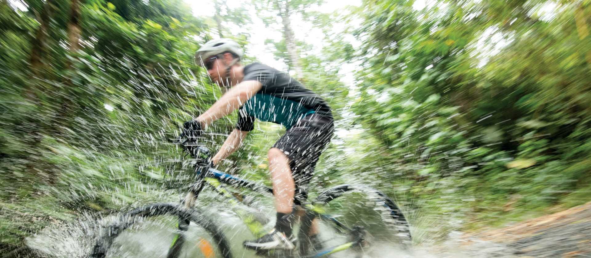 Action shot as we cycle Costa Rica wilderness | Mark Watson