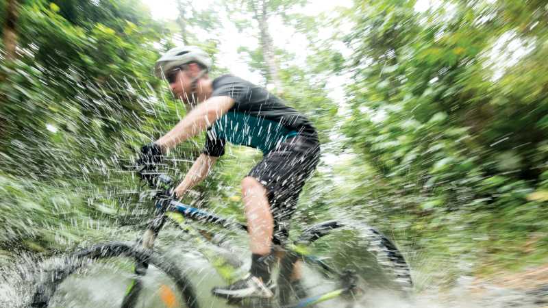 Action shot as we cycle Costa Rica wilderness | Mark Watson
