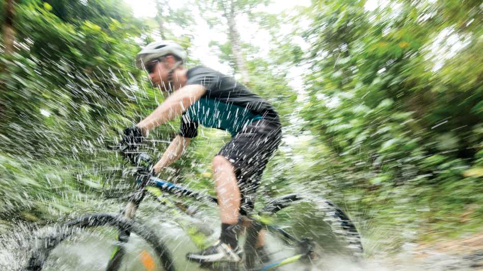 Action shot as we cycle Costa Rica wilderness | Mark Watson