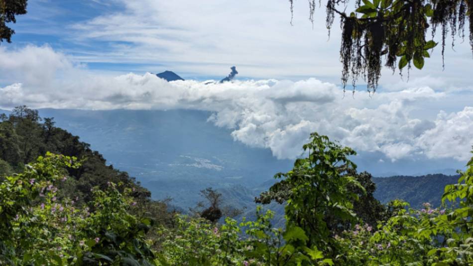 A stunning view of an active volcano in the distance | Laura McCoy