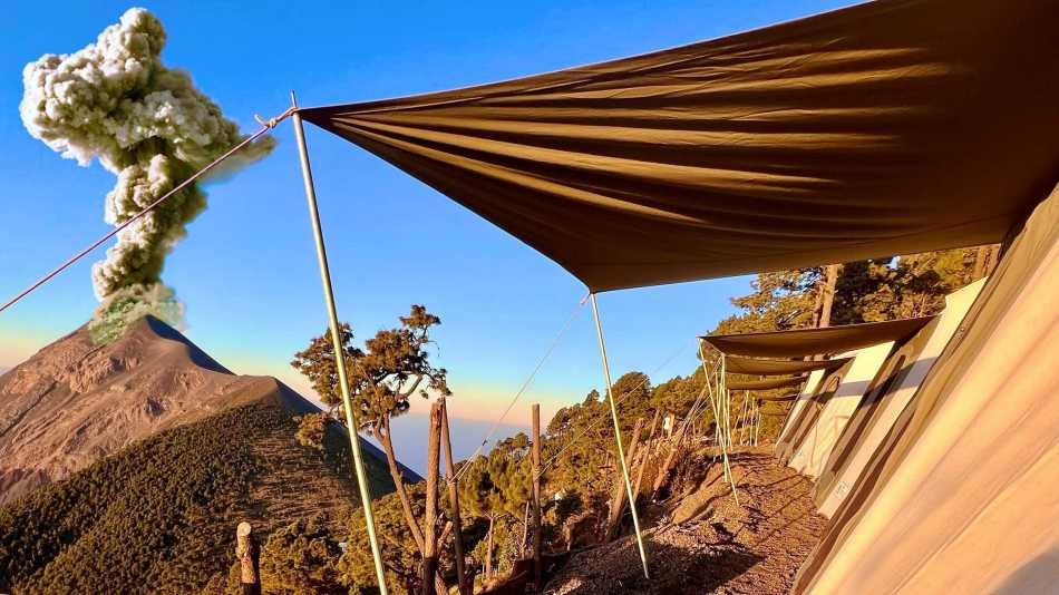 Acatenango Volcano camp views