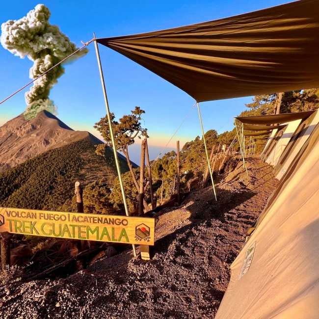 Acatenango Volcano camp views