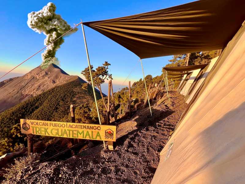 Acatenango Volcano camp views