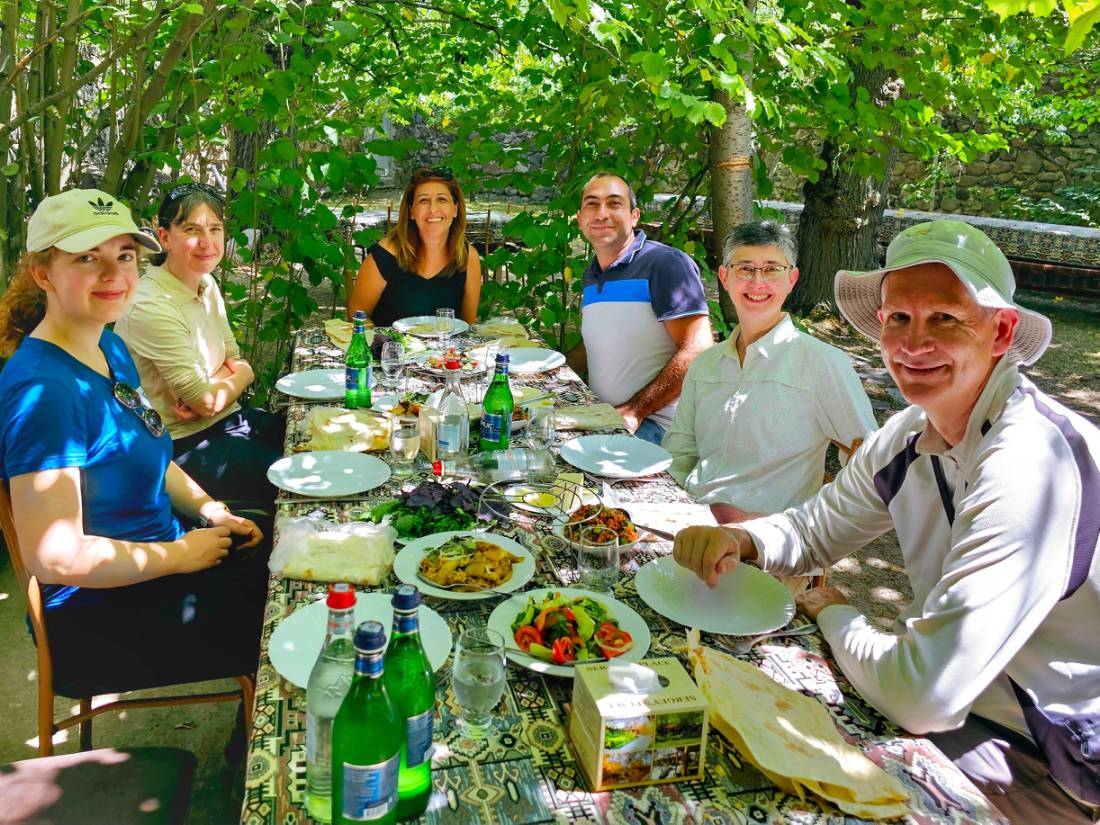 Enjoying lunch at the end of the Armenian section of the Transcaucasian Trail |  <i>Gesine Cheung</i>