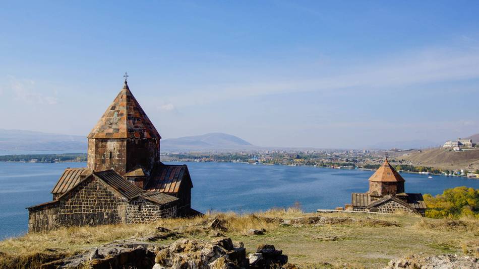 The monastery of Sevanavank on the shores of Lake Sevan was founded in 874.