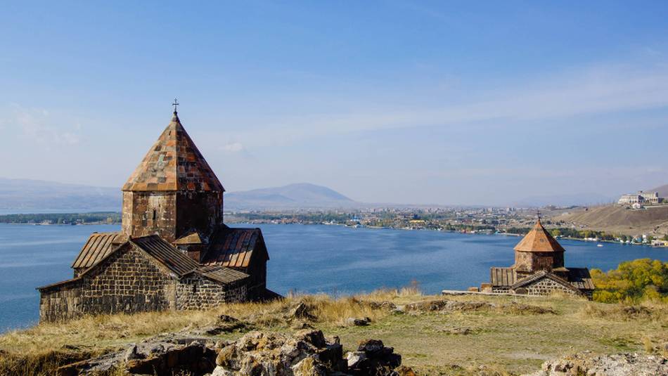 The monastery of Sevanavank on the shores of Lake Sevan was founded in 874.
