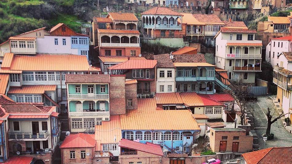 The colourful rooftops of Tbilisi, Georgia
