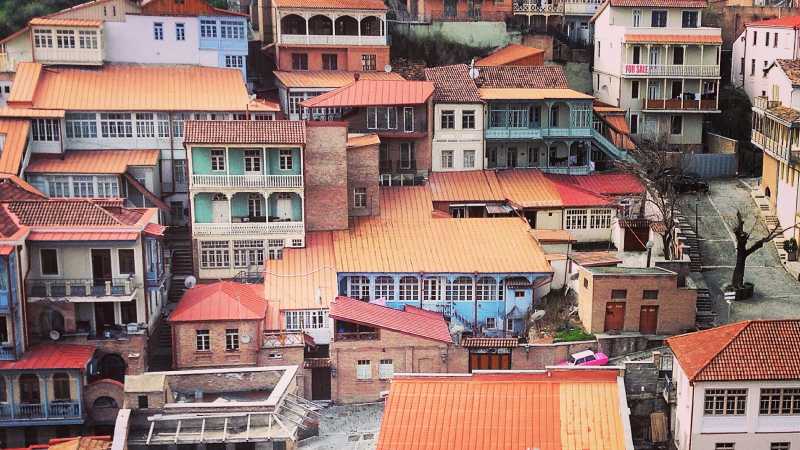 The colourful rooftops of Tbilisi, Georgia