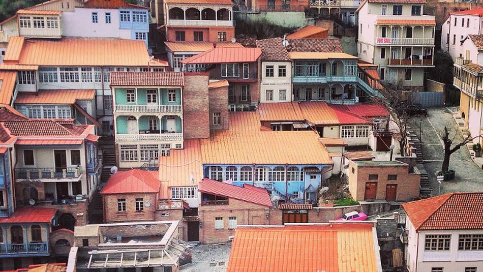 The colourful rooftops of Tbilisi, Georgia