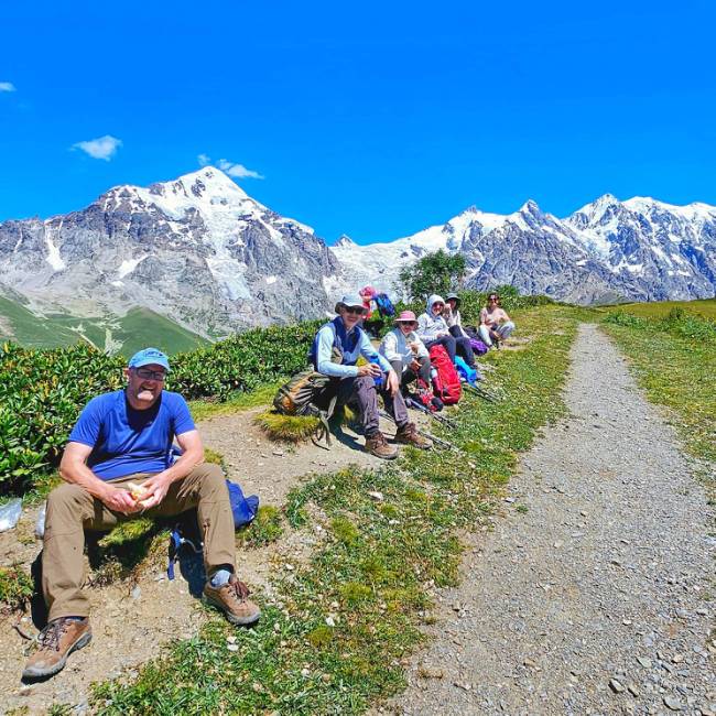 Taking a break on the Transcaucasian Trail, Georgia | Gesine Cheung