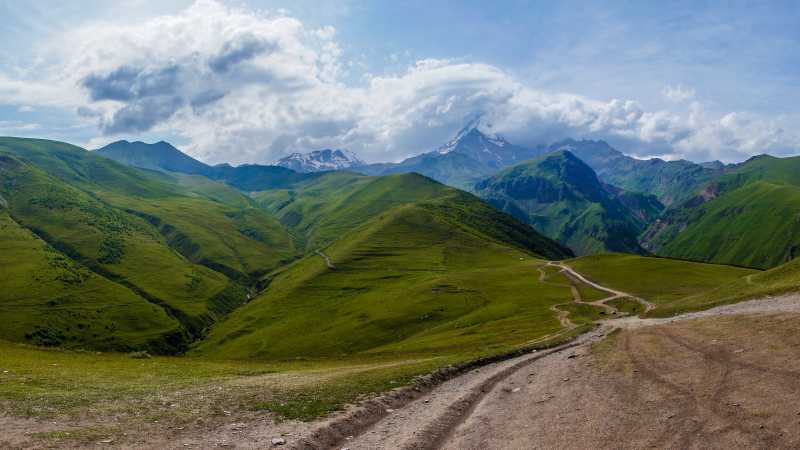 Mountain trails through the Southern Caucasus, Georgia.