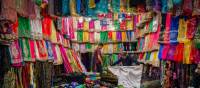 Colourful array of fabrics in Vakil Bazaar | Richard I'Anson