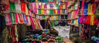 Colourful array of fabrics in Vakil Bazaar | Richard I'Anson