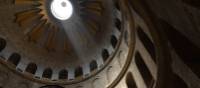 A small chamber known as a sepulchre in one of Jerusalem's many churches