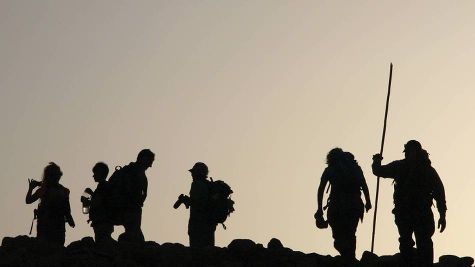 Trekkers in Dana Nature Reserve, Jordan | Dan Rollins