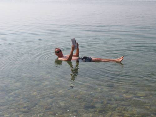 Floating in the Dead Sea&#160;-&#160;<i>Photo:&#160;Gordon Steer</i>