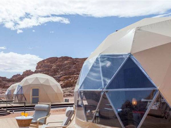 Martian Dome Tent external views from the balcony