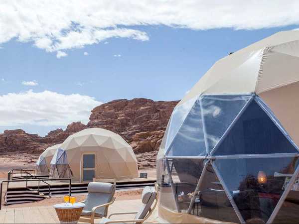Martian Dome Tent external views from the balcony
