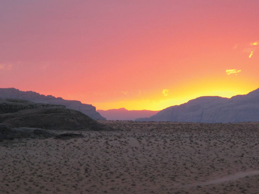 Sunset in the Wadi Rum, Jordan |  <i>Gordon Steer</i>