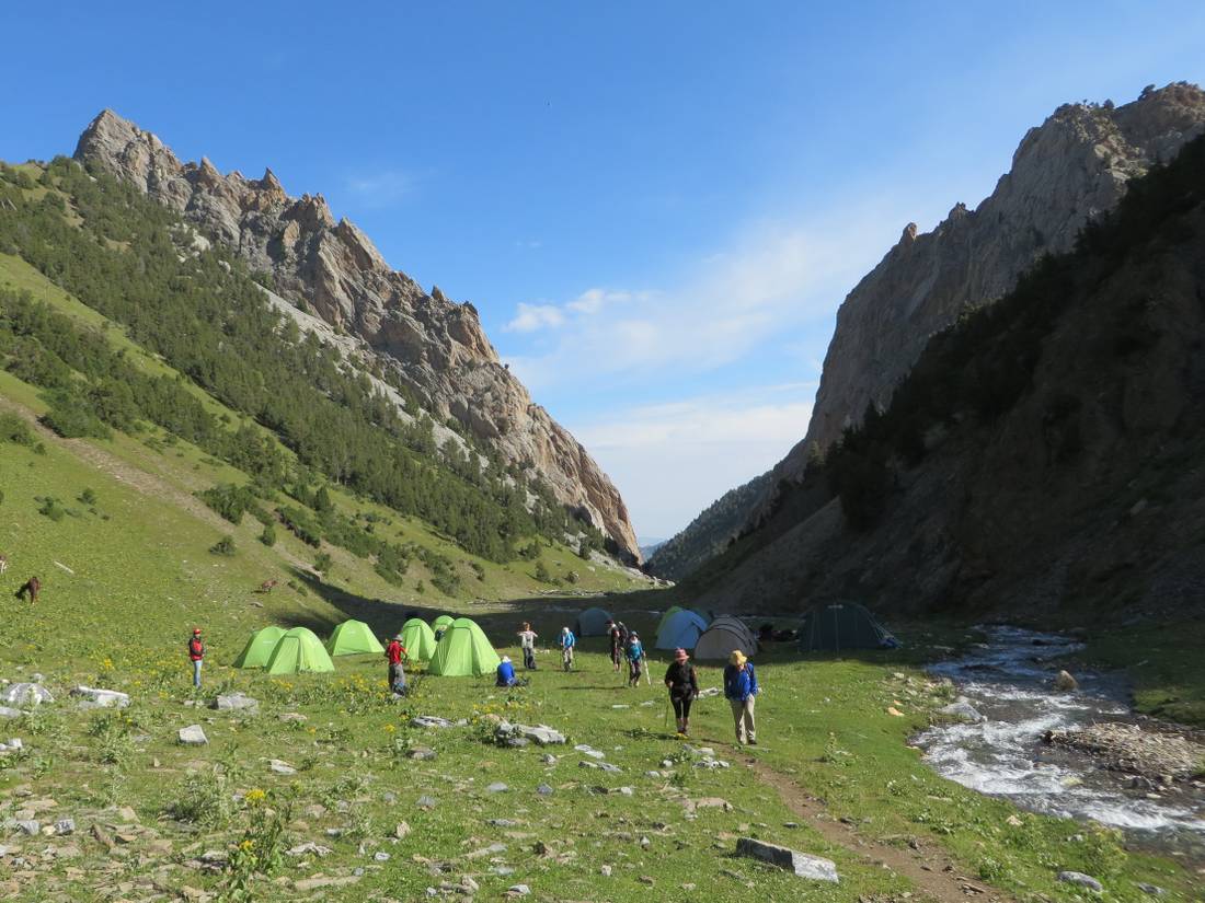 The Ak-Tash camp at 2,700m.