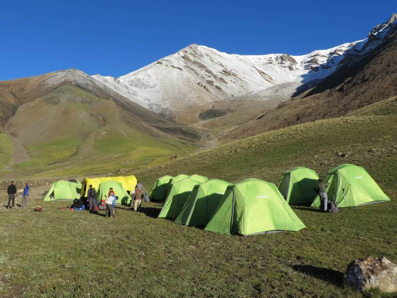 The Ak-Tubek camp on day seven