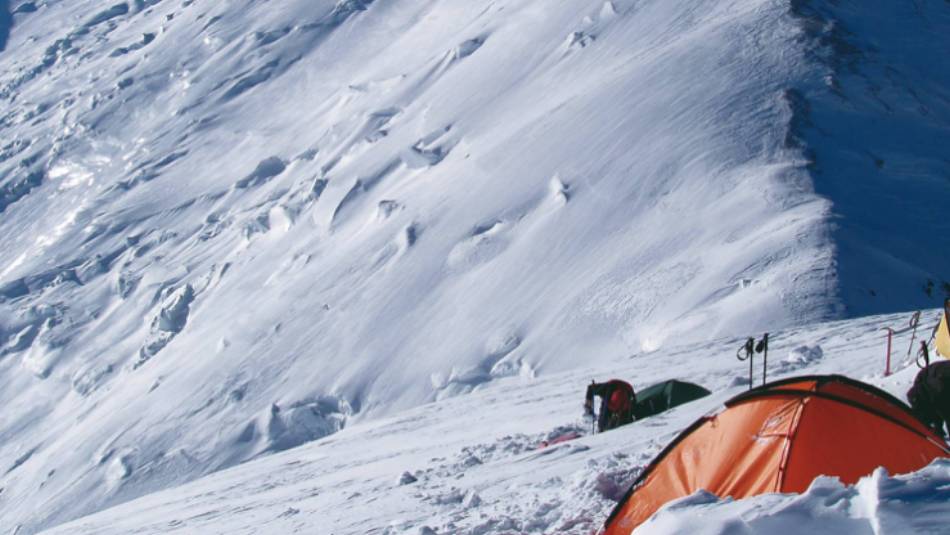 High camp, ascent on Peak Lenin, Kyrgyzstan