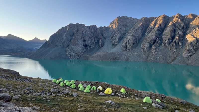 View of campsite and Ala Kul Lake | SB