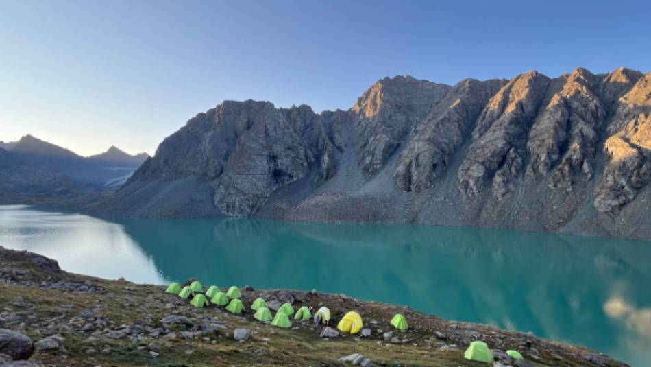 View of campsite and Ala Kul Lake | SB