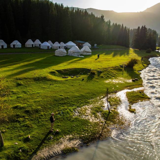 Stay in a traditional Ger at our secluded and tranquil campsites | Lachlan Gardiner